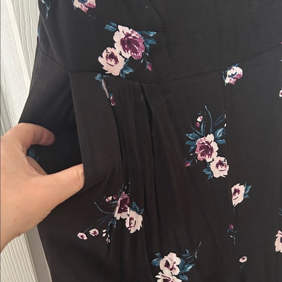 Torrid Black Floral Ruffle Romper - Picture 3 of 5